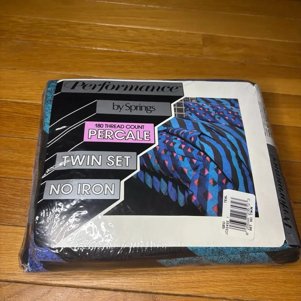 New Vintage Performance by Springs Twilite Twin Sheet Set Multi-color Striped